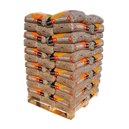 Granulés de bois Premium – Crépito –  palette de  72 sacs de 15kg Mandin Bois