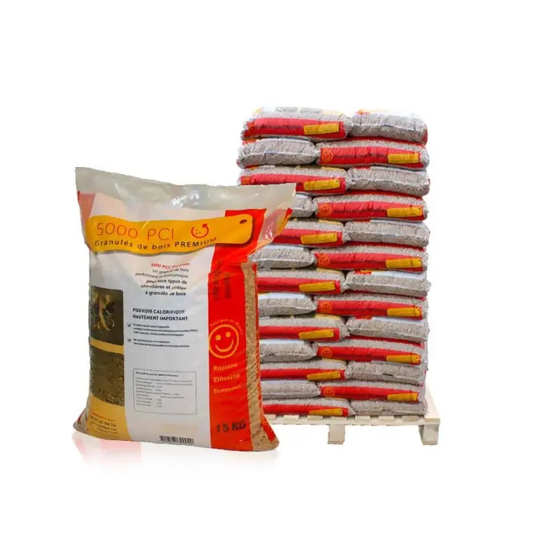 Granulés de bois-5000-pci-palette de 65 sacs de 15kg