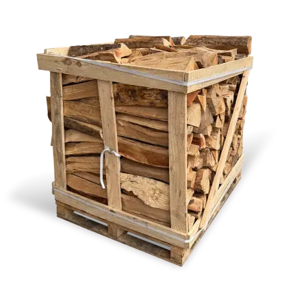 Palette de bûches 50 cm Premium – 1,3 stères rangés sec étuvé Mandin Bois
