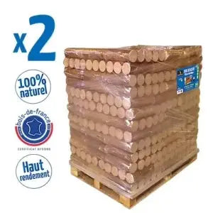 Bûche densifiées Woodstock 104 packs de 5 bûches (2 palettes) Mandin Bois