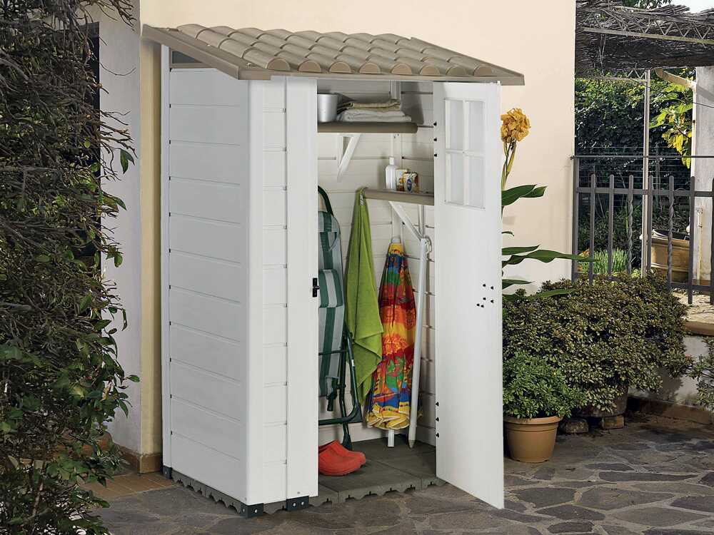 Abri de jardin - Garofalo Tuscany Evo 100 - Avec fenêtre et porte à un battant Didier Electromenager