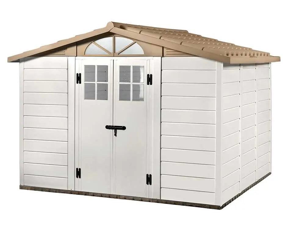 Abri de jardin - Garofalo Tuscany Evo 280 - Avec fenêtres et porte à double battant - 282,5 x 242,5 x 225 cm DIDIER ELECTROMENAGER
