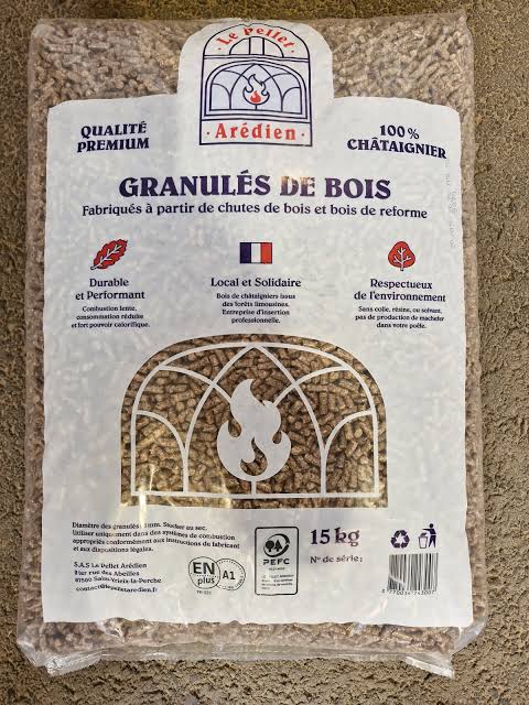 Le Pellet Arédien, norme ENplus 100% châtaignier