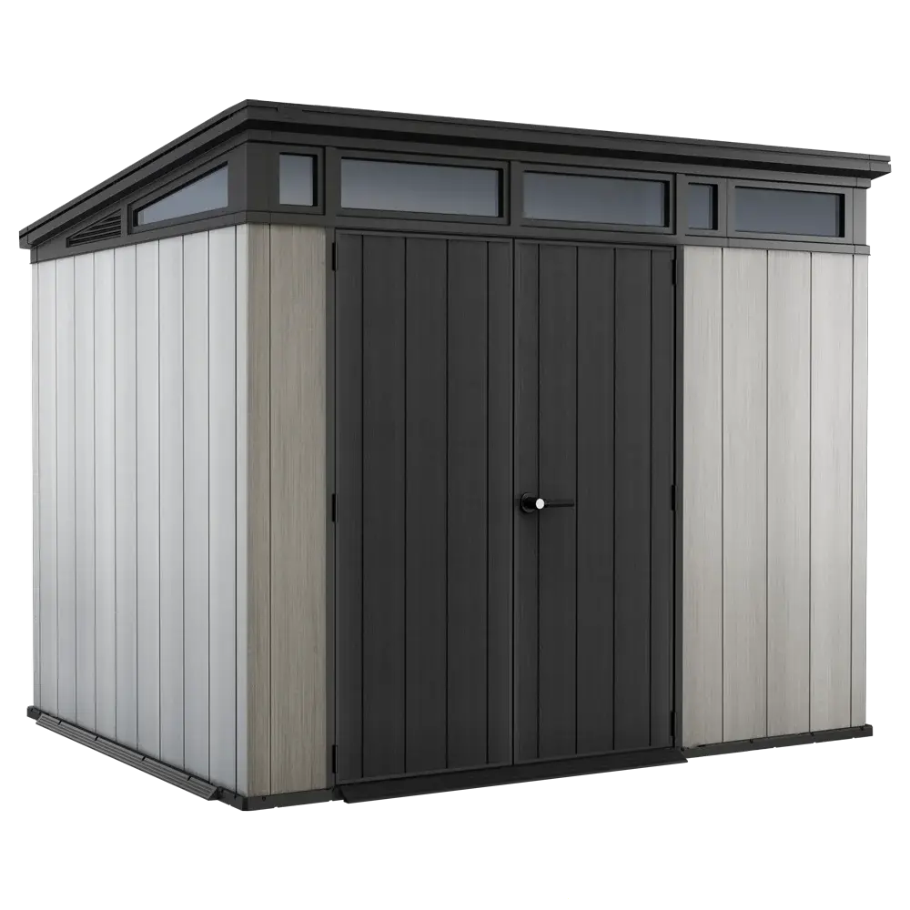 Abri de jardin - Keter Artisan gris -  Avec porte double battant - 277x218x226 cm