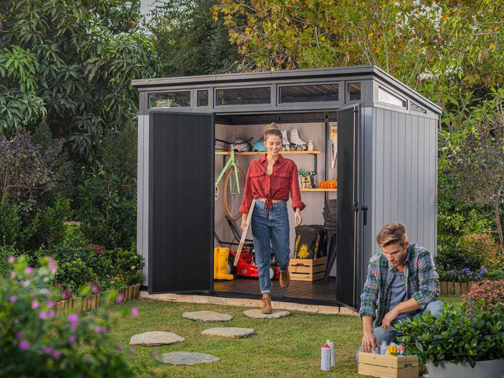 Abri de jardin - Keter Artisan gris -  Avec porte double battant - 277x218x226 cm