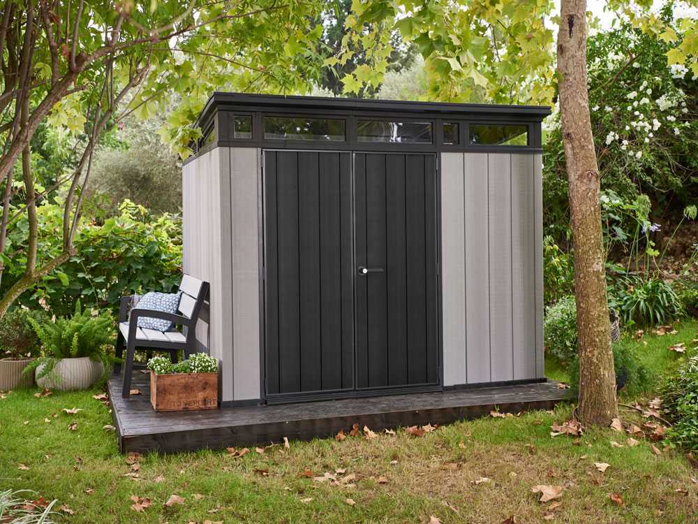 Abri de jardin - Keter Artisan gris -  Avec porte double battant - 277x218x226 cm