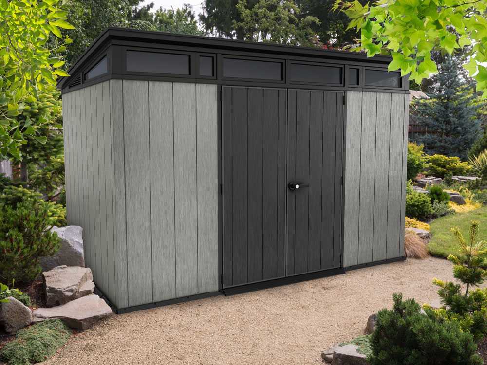 Abri de jardin - Keter Artisan gris -  Avec porte à double pans - 342x218x226 cm Didier Electromenager
