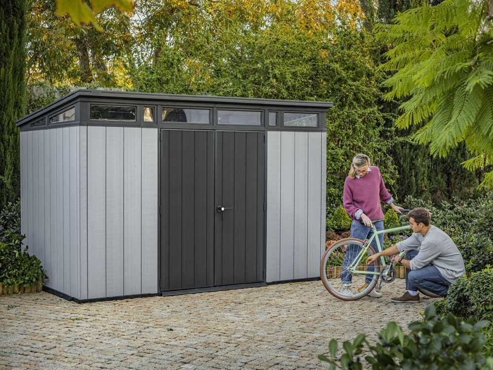 Abri de jardin - Keter Artisan gris -  Avec porte à double pans - 342x218x226 cm