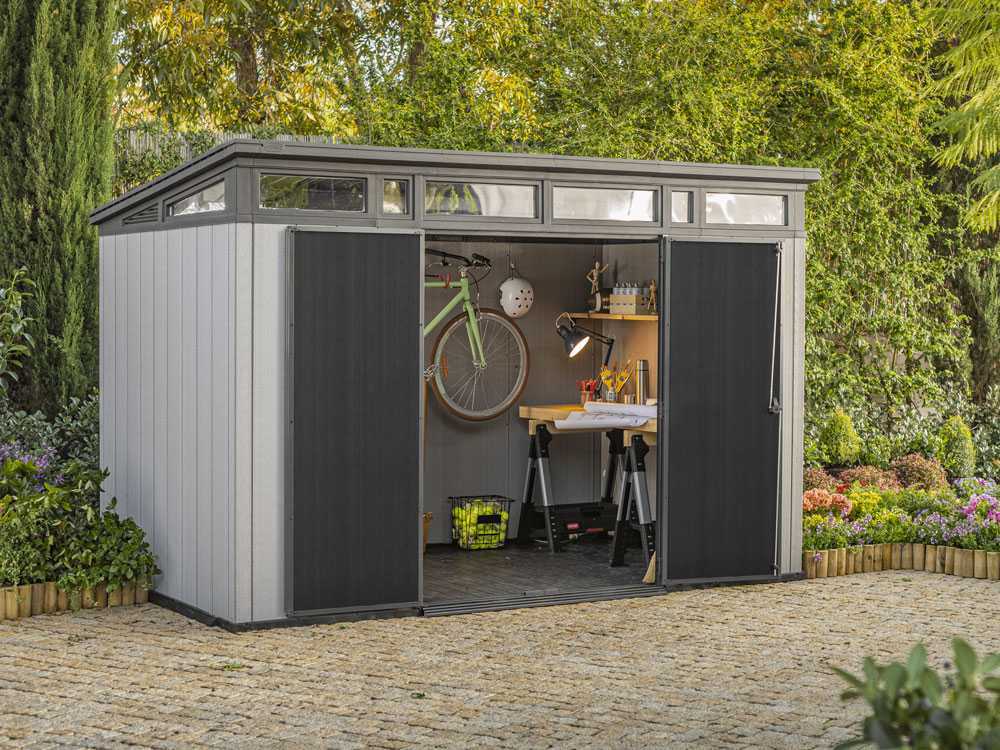 Abri de jardin - Keter Artisan gris -  Avec porte à double pans - 342x218x226 cm