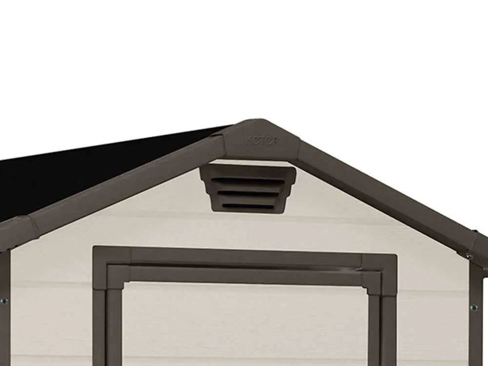  Abri de jardin - Keter Manor beige - Avec fenêtre latérale - 185x152x226 cm