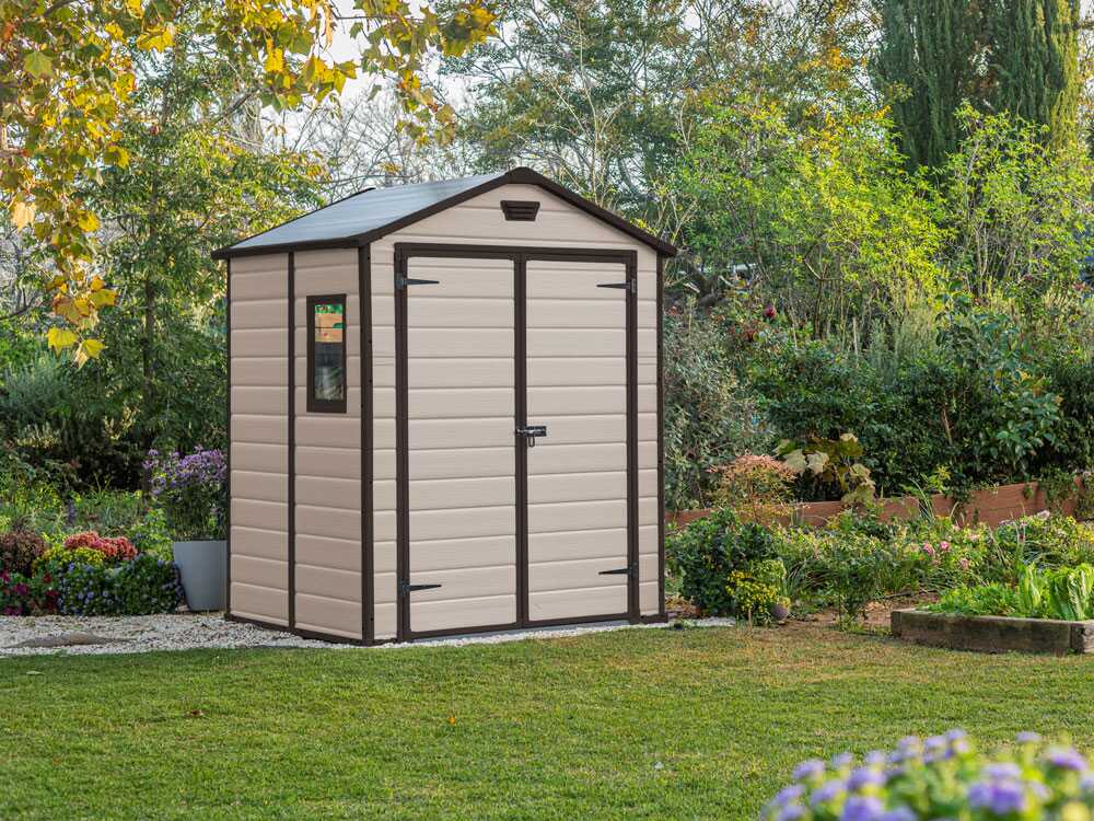  Abri de jardin - Keter Manor beige - Avec fenêtre latérale - 185x152x226 cm
