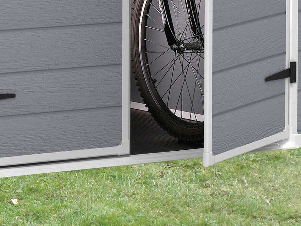Abri de jardin - Keter Manor gris - Avec fenêtre latérale - 186x237x227 cm