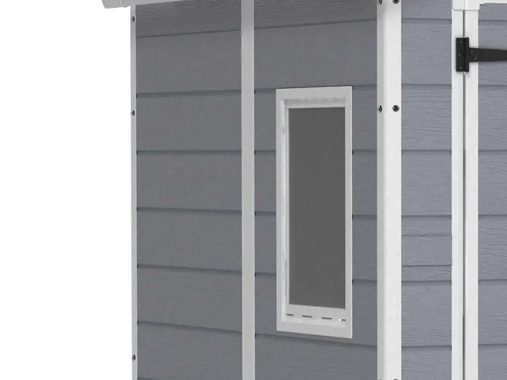 Abri de jardin - Keter Manor gris - Avec fenêtre latérale - 186x237x227 cm DIDIER ELECTROMENAGER