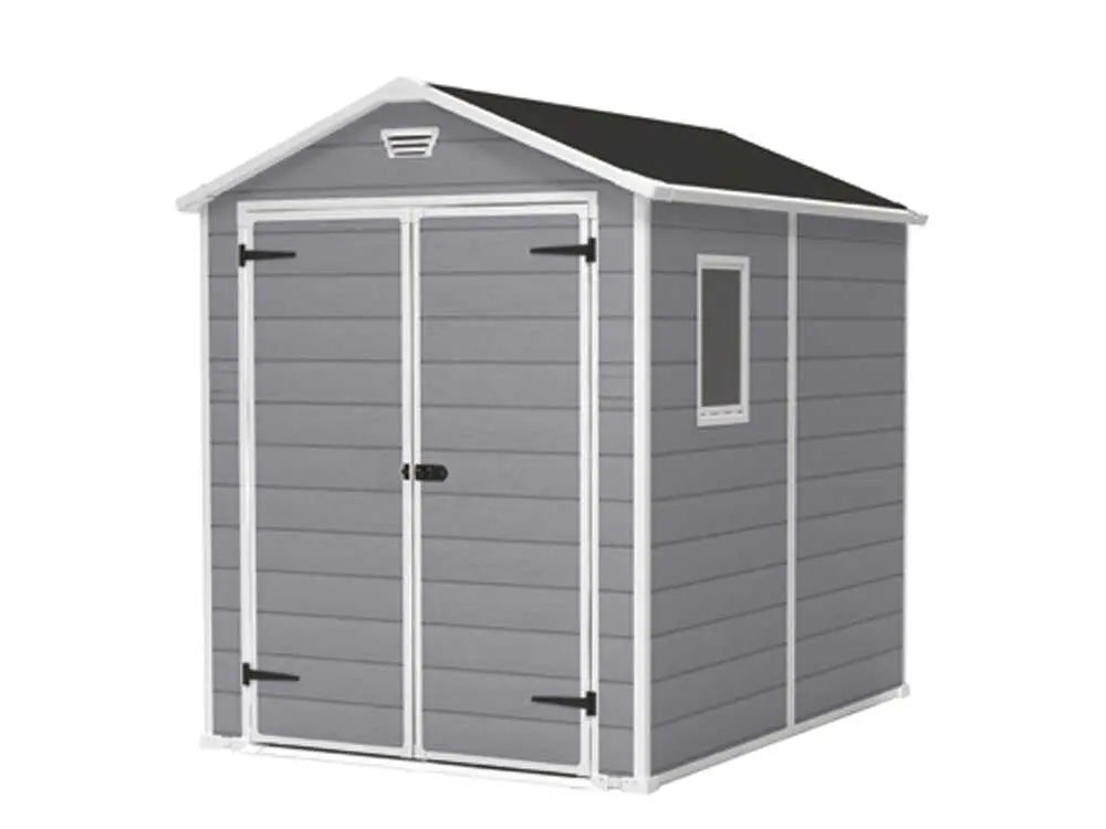 Abri de jardin - Keter Manor gris - Avec fenêtre latérale - 186x237x227 cm
