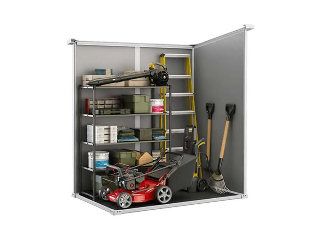 Abri de jardin - Keter Manor Pent gris -  Avec fenêtre frontale - 183.5x111x200.5 cm