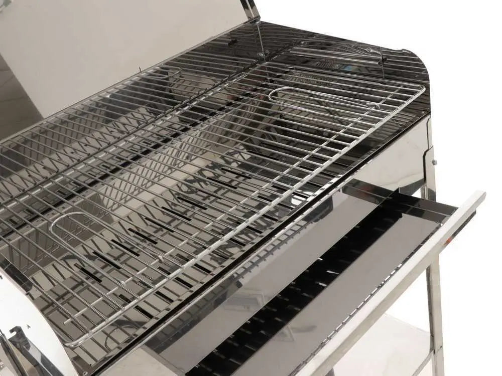 Mille Achille Medium - Barbecue à charbon en acier inox artisanal - 57,5x37 cm DIDIER ELECTROMENAGER