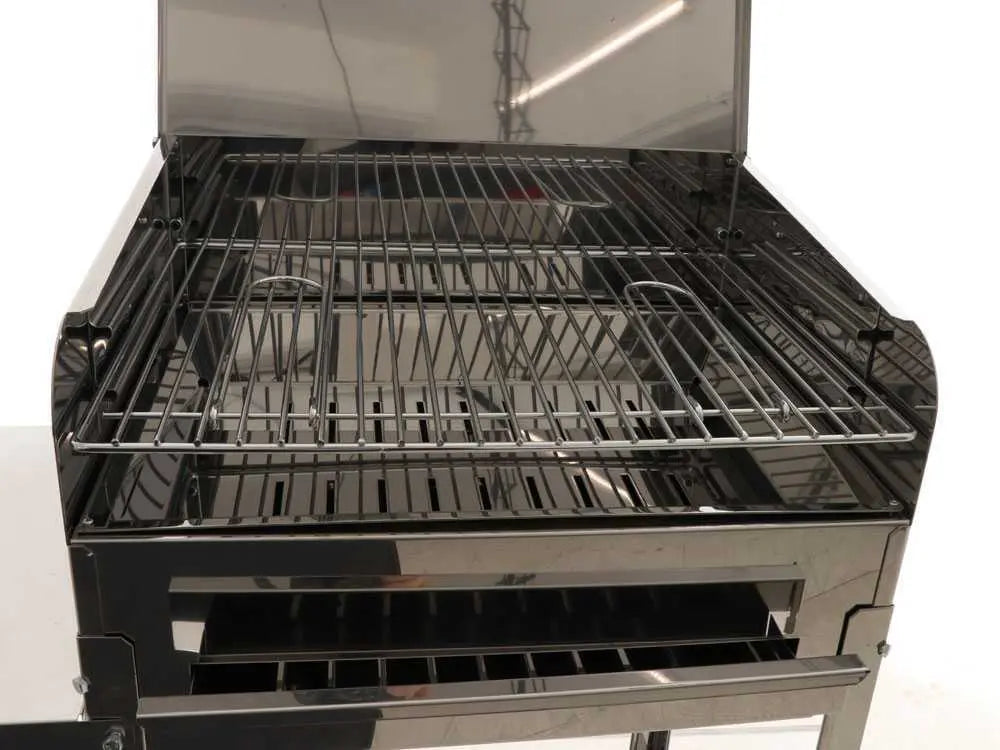 Mille Achille Medium - Barbecue à charbon en acier inox artisanal - 57,5x37 cm DIDIER ELECTROMENAGER