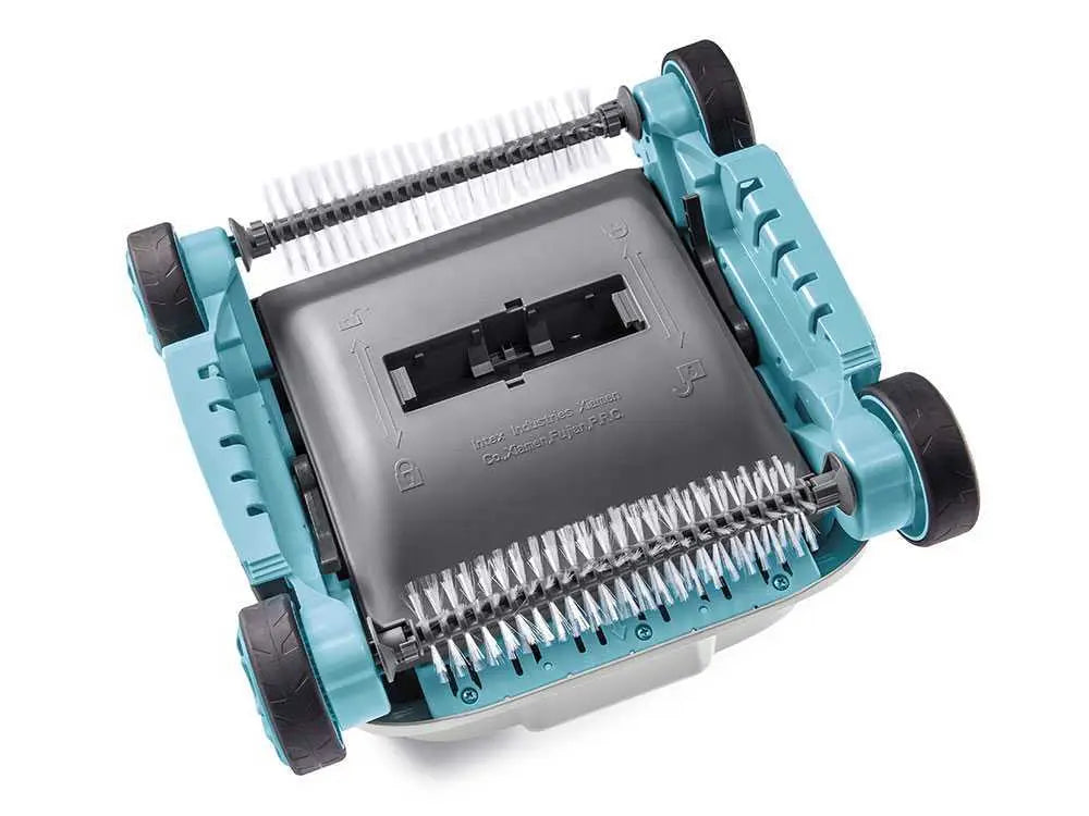 Robot nettoyeur piscine Intex ZX300 hydraulique sans électricité avec nettoyage automatique du fond et des parois, doubles brosses rotatives, filtration fine 0,15 mm et compatibilité piscines hors-sol jusqu’à 50 m².