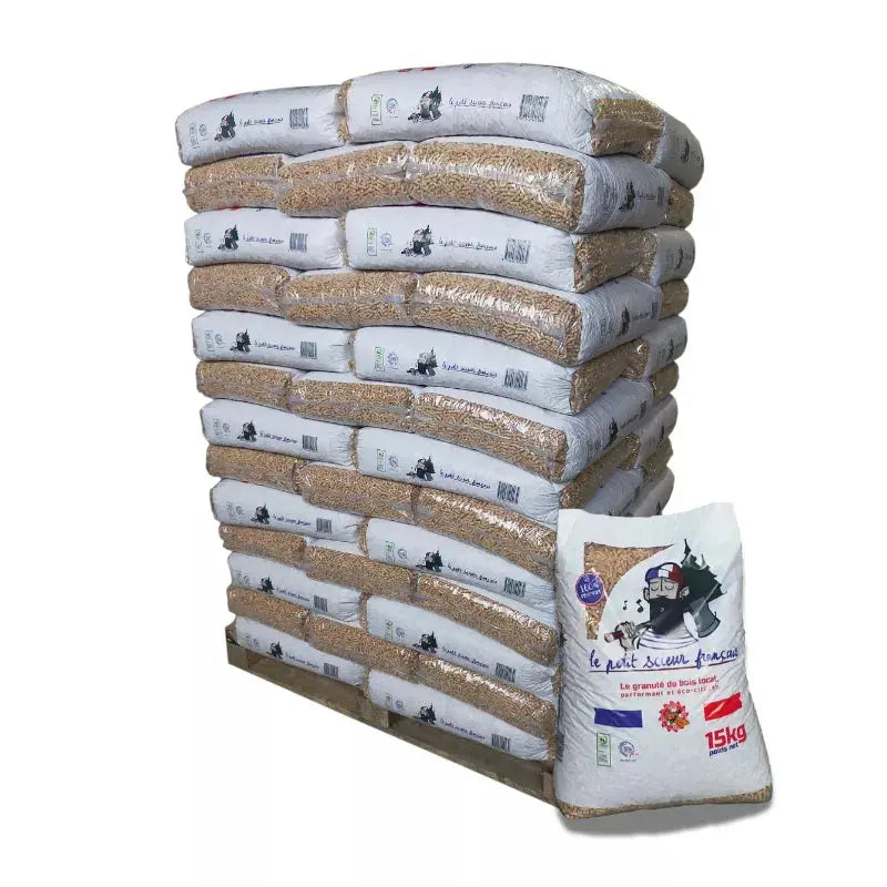 Pellet Le petit scieur français – Palette de 65 sacs de 15 kg Mandin Bois