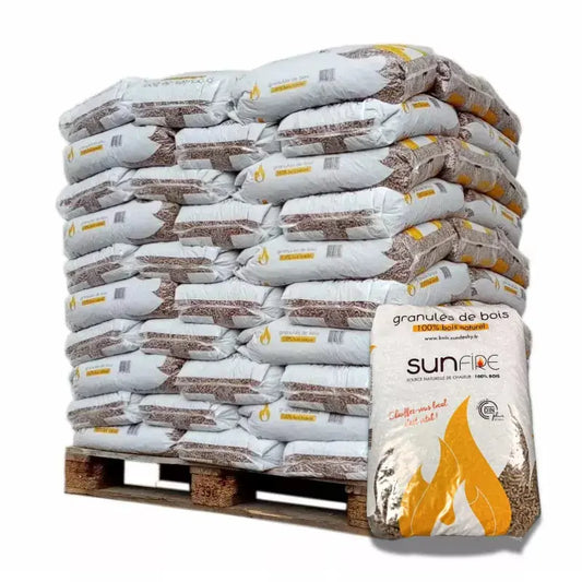 Pellet SunFire – Palette de 70 sacs de 15 kg Mandin Bois