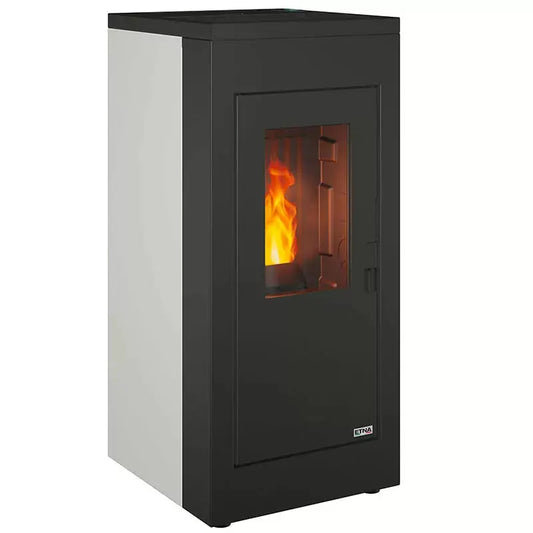 Poêle à granulés étanche Vulcano Silenzio – 9,2 Kw - Blanc