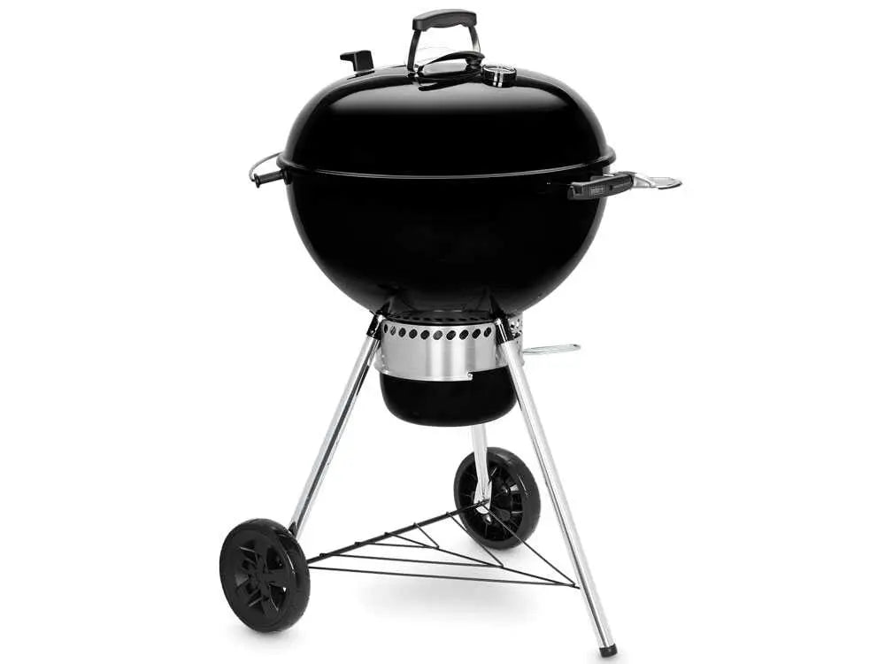 Barbecue à charbon Weber Master Touch GBS E-5750 BLK avec grille Ø57 cm Gourmet BBQ System, système One-Touch et couvercle émaillé. Idéal pour grillades et fumage jusqu’à 11 personnes.