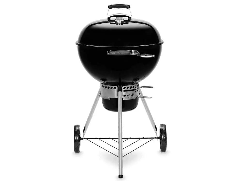 Barbecue à charbon Weber Master Touch GBS E-5750 BLK avec grille Ø57 cm Gourmet BBQ System, système One-Touch et couvercle émaillé. Idéal pour grillades et fumage jusqu’à 11 personnes.