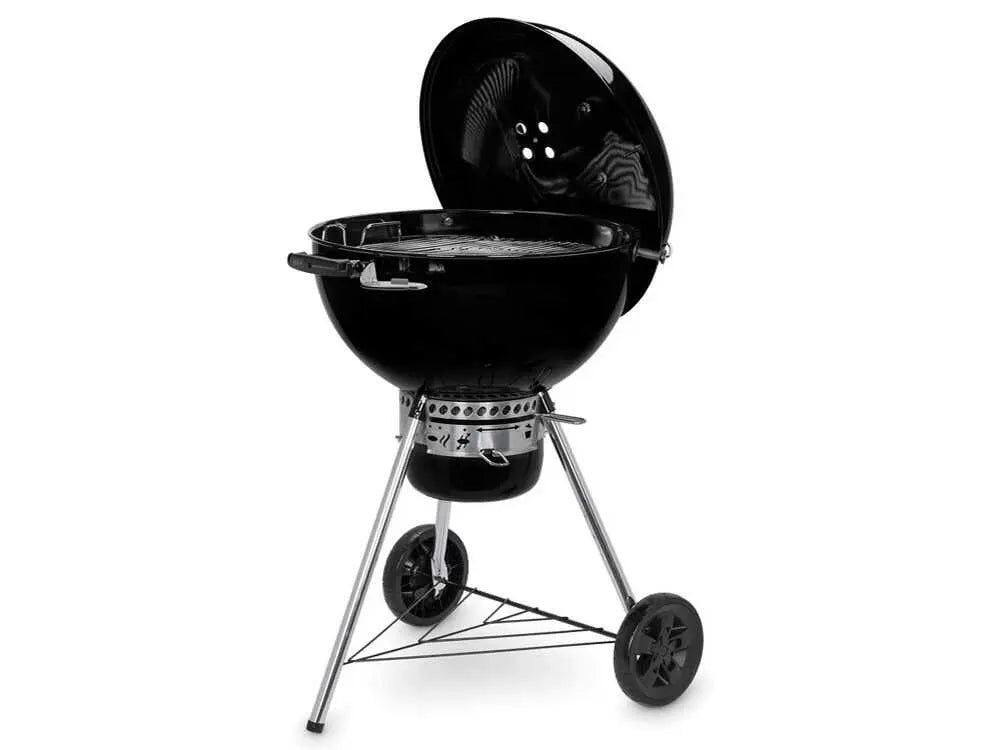 Barbecue à charbon Weber Master Touch GBS E-5750 BLK avec grille Ø57 cm Gourmet BBQ System, système One-Touch et couvercle émaillé. Idéal pour grillades et fumage jusqu’à 11 personnes.