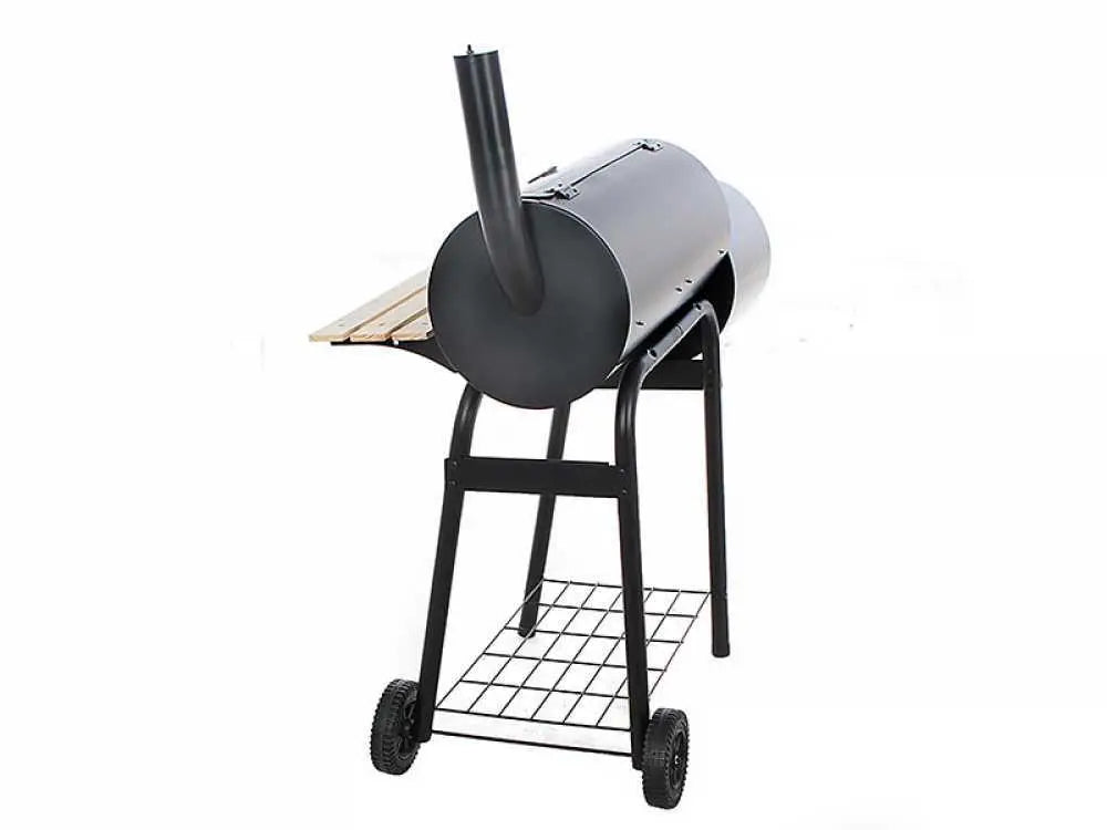 Barbecue à charbon Royal Food CB 400-2 avec fumoir intégré, cuisson indirecte et grilles inox. Compact, performant et idéal pour grillades, fumage et cuisson lente jusqu’à 8 personnes.