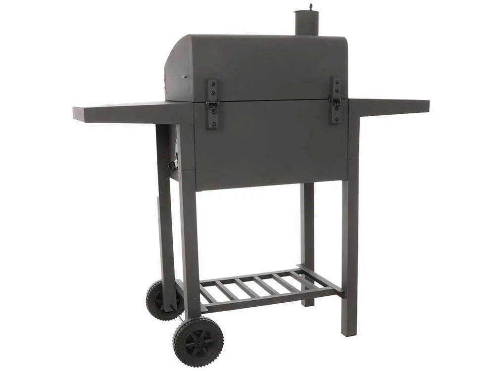 Barbecue à charbon Royal Food CB1450 Small avec grilles inox, couvercle et bac à charbon réglable. Compact, pratique et idéal pour terrasse, balcon et grillades jusqu’à 5 personnes.