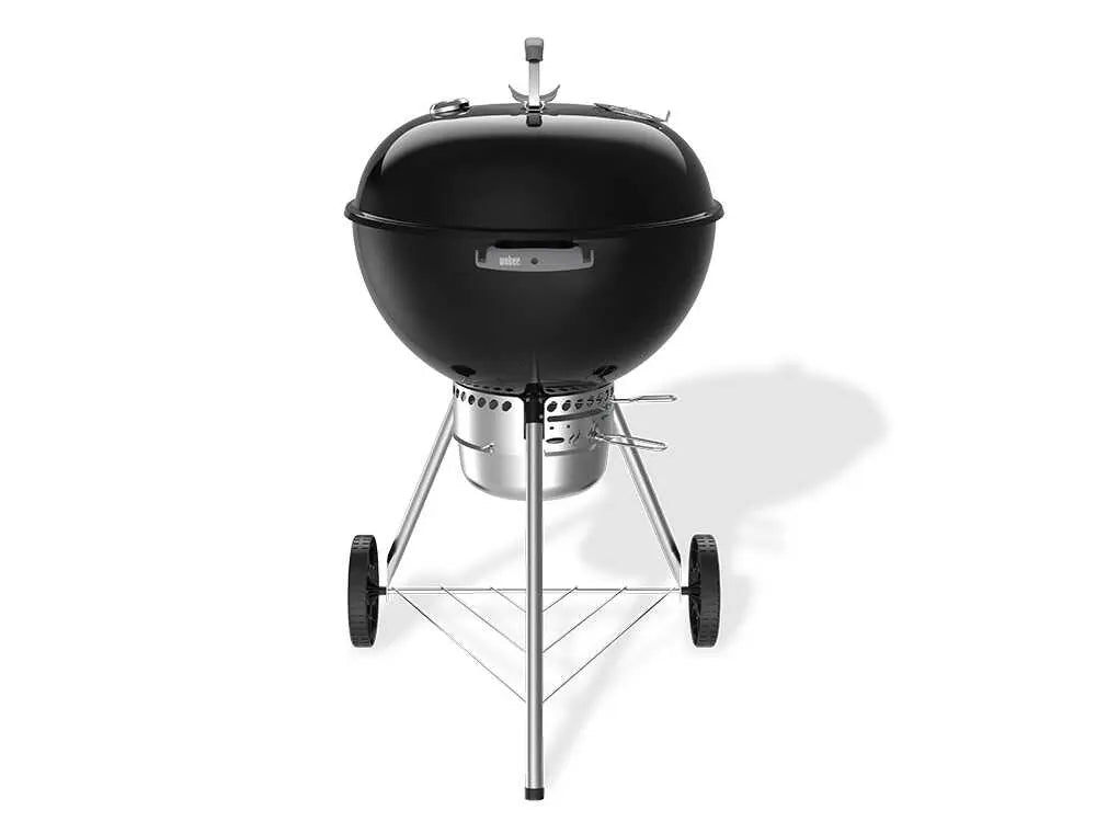 Barbecue à charbon Weber Original Kettle Premium 57 cm avec grille articulée, système One-Touch et cuisson indirecte. Barbecue premium idéal pour grillades, Low & Slow et repas jusqu’à 11 personnes.
