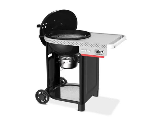 Barbecue à charbon Weber Performer avec grille Ø57 cm, système One-Touch, tablette latérale et cuisson indirecte. Barbecue premium idéal pour grillades, fumage et cuisson au charbon Weber.