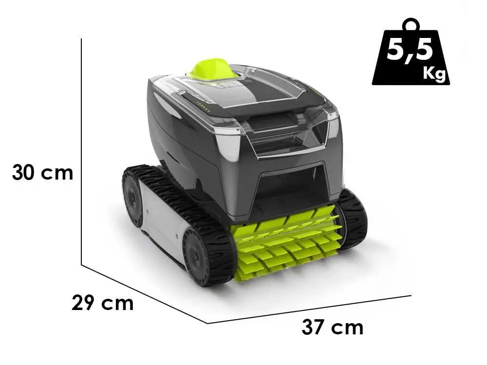 Robot nettoyeur électrique Zodiac GT 3220 Tornax avec aspiration cyclonique, nettoyage automatique du fond et des parois, filtre grande capacité et compatibilité piscines enterrées ou hors-sol rigides jusqu’à 8 x 4 m.